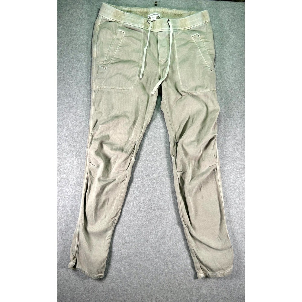 Standard James Perse Soft Drape Pants Womens 1 Light Olive Cotton Drawstring